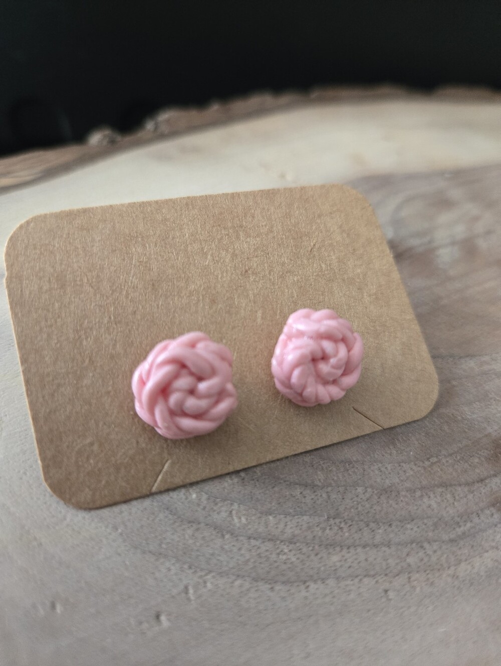 090 New Handmade Polymer clay earrings - stainless steel studs